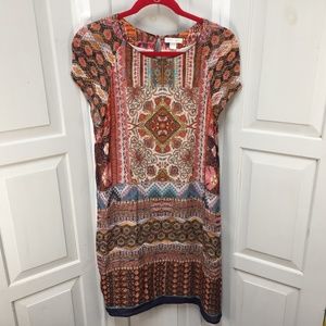 Promod Colorful Boho Short Sleeve Dress